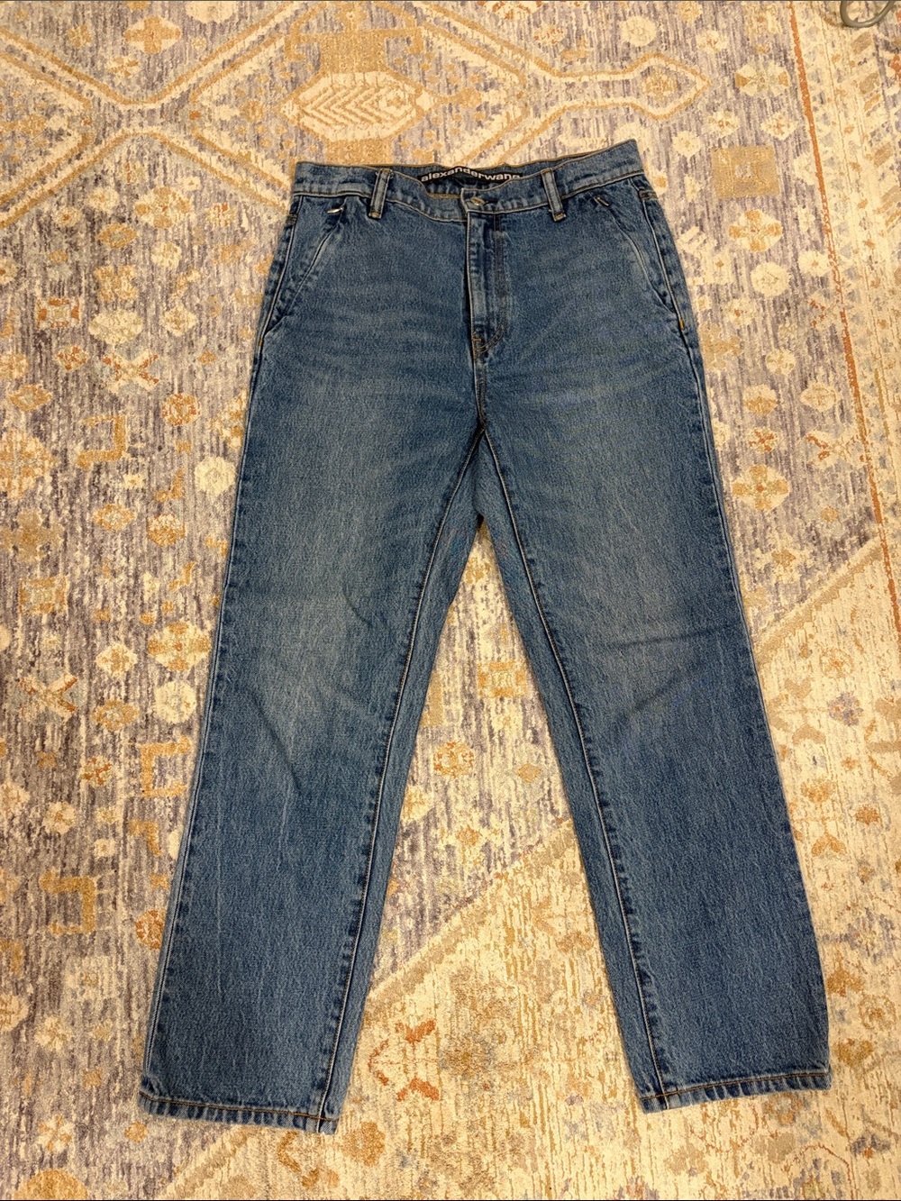 Alexander Wang Men's Straight Blue Denim Jeans